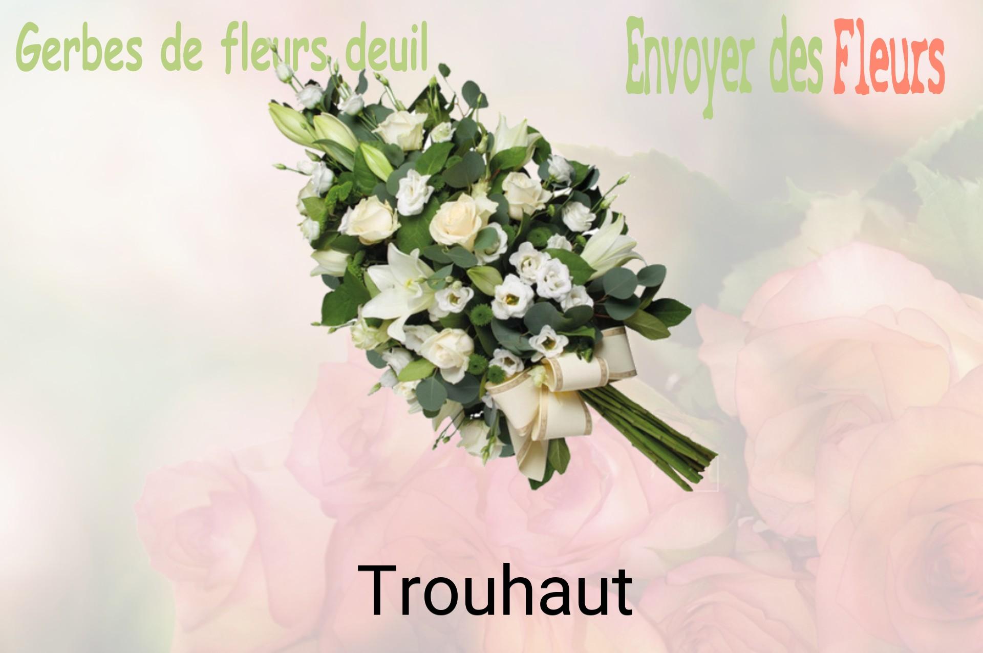 Gerbe de fleurs de deuil livrée à Trouhaut